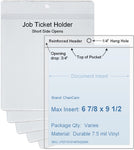 ChanCam vinyl sleeve, open short side, hanging document holder, insert size: 6 7/8 x 9 1/2, product size: 7 1/8 x 10 1/4, package quantity 100, 7.5 mil clear vinyl