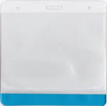 MCC109 - Badge holder paper size 4 x 3 w/top hole for clip, Short Side Opens, 7.5 mil Clear Vinyl Sleeve