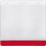 MCC109 - Badge holder paper size 4 x 3 w/top hole for clip, Short Side Opens, 7.5 mil Clear Vinyl Sleeve