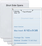 ChanCam vinyl sleeve, open short side, insert size: 6 1/2 x 9 3/8, product size: 6 3/4 x 9 5/8, 7.5 mil clear vinyl