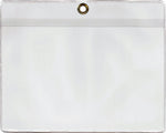 ChanCam vinyl sleeve, open long side, hanging document holder with brass eyelet, insert size: 4 3/4 x 2 3/8, product size: 5 x 3 1/8, package quantity 500, 7.5 mil clear vinyl