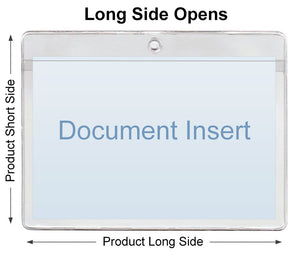 ChanCam vinyl sleeve, open long side, hanging document holder, insert size: 10 3/4 x 11 1/4, product size: 11 1/2 x 11 1/2, package quantity 250, 7.5 mil clear vinyl