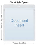 ChanCam vinyl sleeve, open short side, hanging document holder, insert size: 6 3/4 x 9 1/2, product size: 7 x 10 1/4, package quantity 250, 7.5 mil clear vinyl