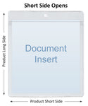 ChanCam vinyl sleeve, open short side, hanging document holder, insert size: 5 1/8 x 10 5/8, product size: 5 3/8 x 11 3/8, package quantity 250, heavy duty 10 mil clear vinyl
