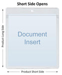 ChanCam vinyl sleeve, open short side, hanging document holder, insert size: 9 3/4 x 11 1/4, product size: 10 x 12, product with document insert