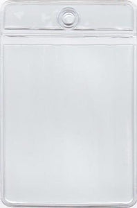 MCC103 - Retail Tag Holder paper size 2 x 2 5/8 with top hole, Short Side Opens, 7.5 mil Clear Vinyl