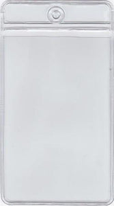 MCC105 - Retail Tag Holder paper size 2 1/4 x 3 1/2 with top hole, Short Side Opens, 7.5 mil Clear Vinyl