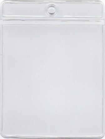 MCC107 - Retail Tag Holder paper size 3 x 3 3/8 with top hole, Short Side Opens, 7.5 mil Clear Vinyl