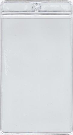 MCC112 - Retail Tag Holder paper size 3 x 5 1/8 with top hole, Short Side Opens, 7.5 mil Clear Vinyl