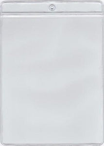 MCC117 - Retail Tag Holder paper size 4 1/4 x 5 1/2 with top hole, Short Side Opens, 7.5 mil Clear Vinyl